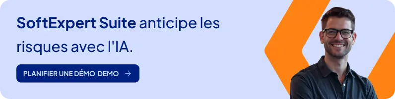 Banner - Con SoftExpert Suite, anticipe les risques avec l'IA - Planifier une démo