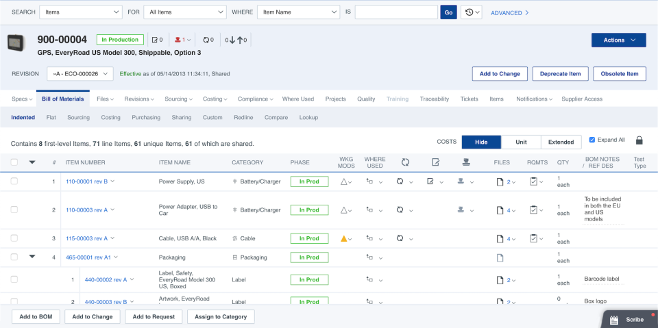 screenshot dell'arena plm