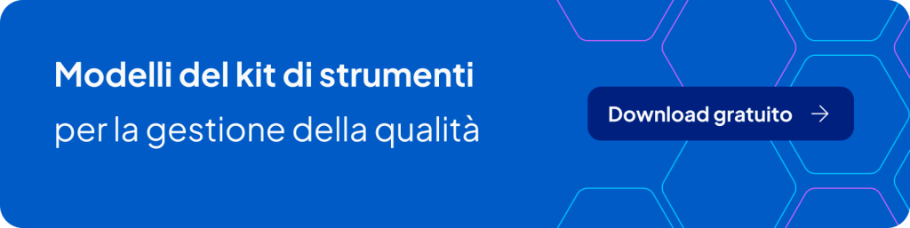 Banner per il kit di strumenti per la gestione della qualità nell'industria manifatturiera