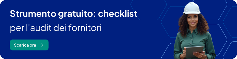 Banner - Lista di controllo per l'audit dei fornitori