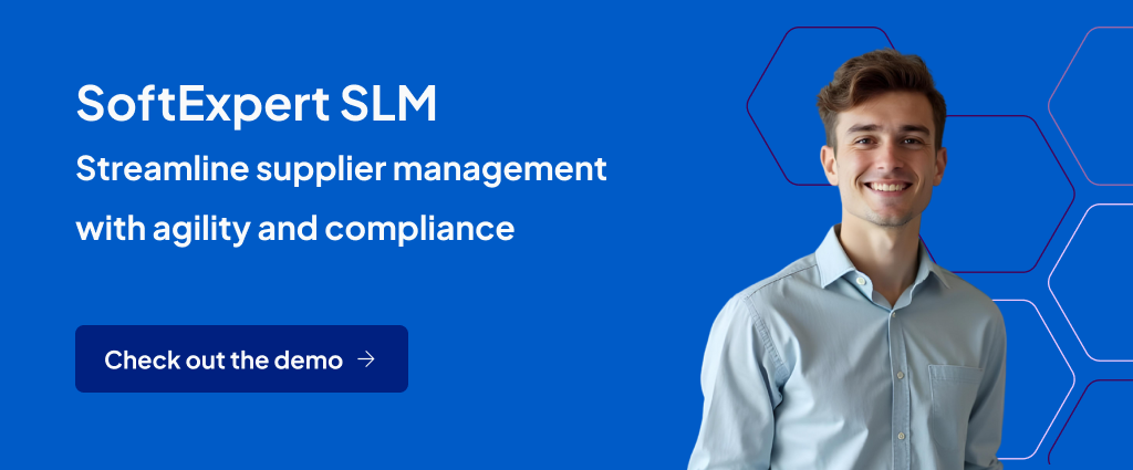 SoftExpert SLM - Streamline supplier management with agility and compliance - Check out the demo (Banner)
