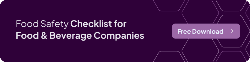 Food Safety Checklist for Food & Beverage Companies - Free Download (Banner)