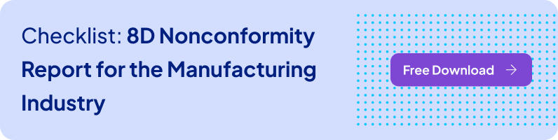 Checklist: 8D Nonconformity Report for the Manufacturing Industry - Free Download (Banner)